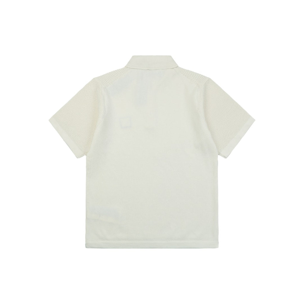Stone Island Layered-Collar Jacquard Polo Shirt - Off-White