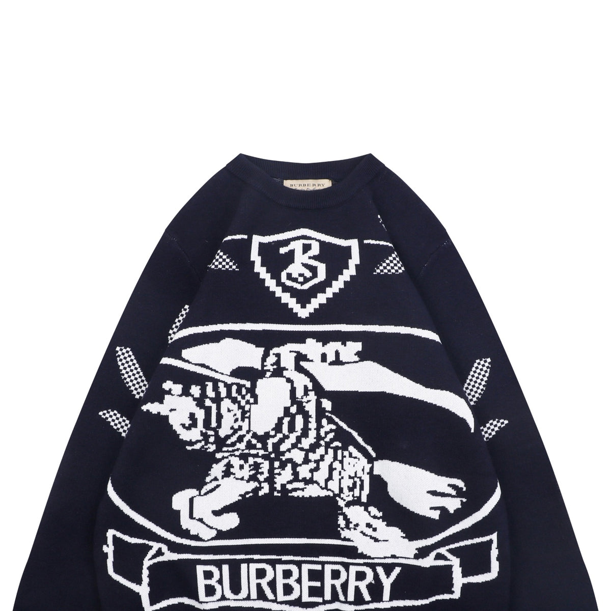 Burberry Laurel Knight Crewneck Sweater - Navy