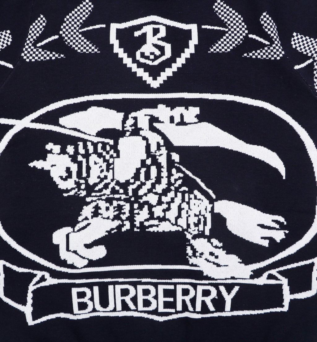 Burberry Laurel Knight Crewneck Sweater - Navy
