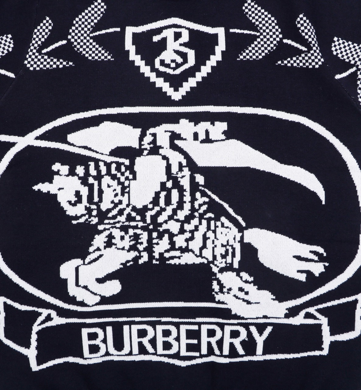 Burberry Laurel Knight Crewneck Sweater - Navy
