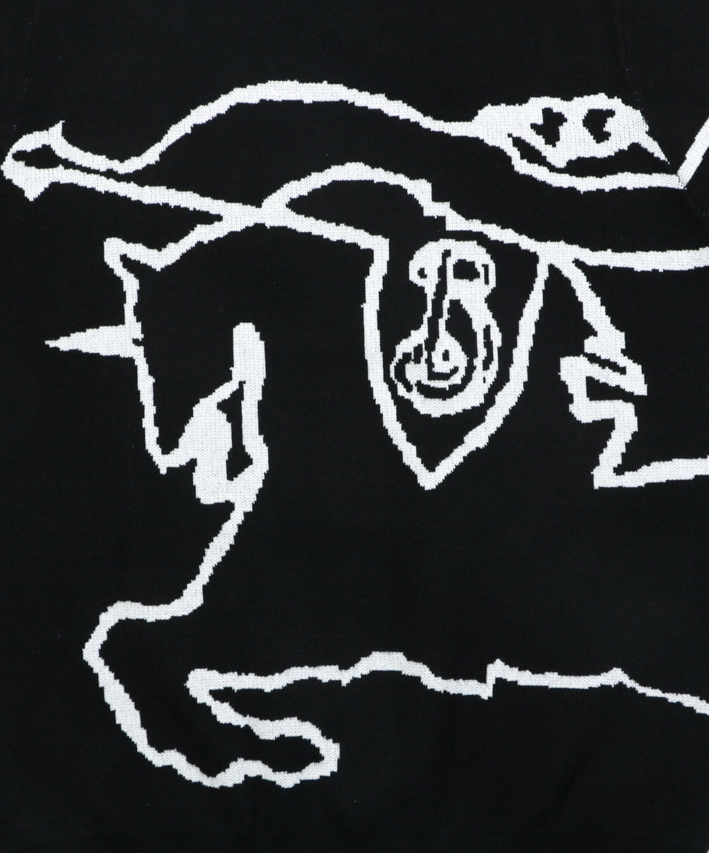 Burberry Line-Art Knight Crewneck Sweater - Black