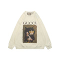 Gucci Cat and Dove Print Crewneck Sweatshirt - Cream
