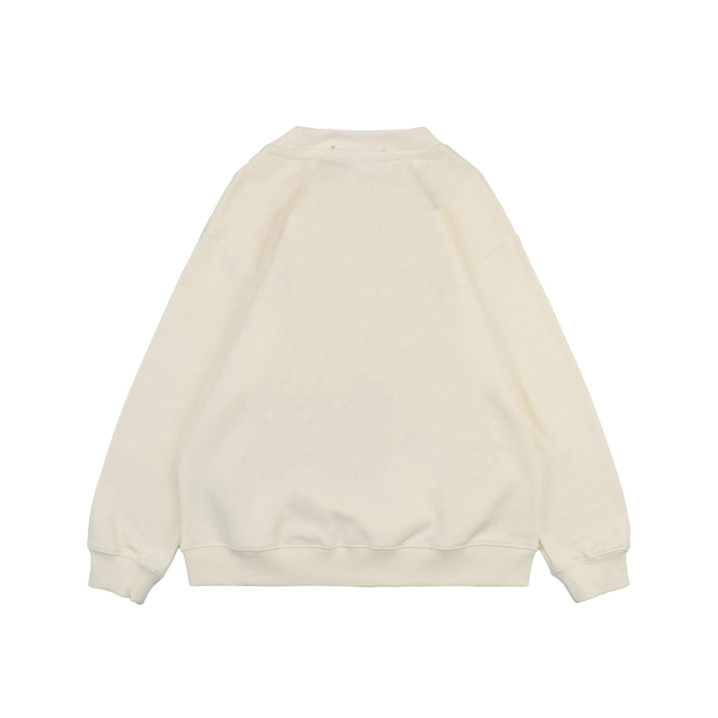 Gucci Tan Bear Print Crewneck Sweatshirt - Cream