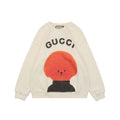 Gucci Red Bear Print Crewneck Sweatshirt - Cream