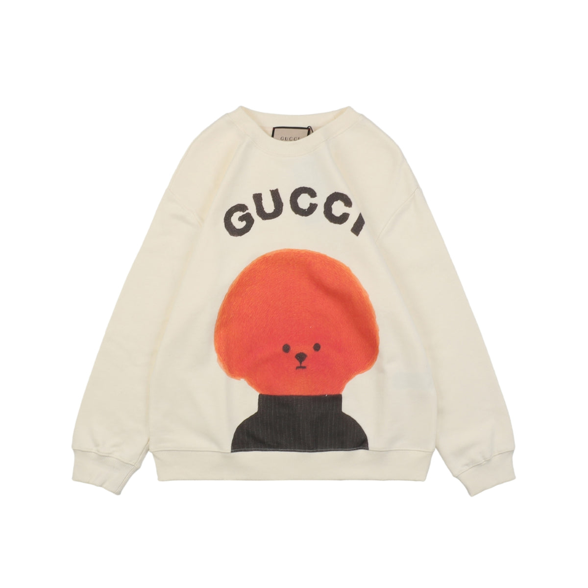 Gucci Red Bear Print Crewneck Sweatshirt - Cream