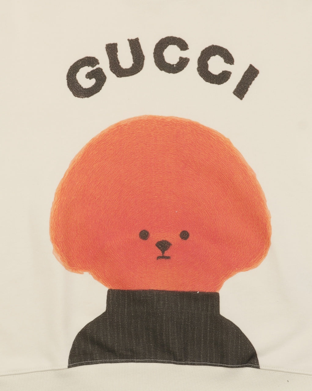 Gucci Red Bear Print Crewneck Sweatshirt - Cream