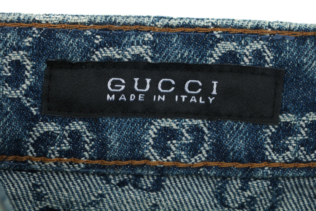 Gucci All-Over GG Monogram Jeans - Blue