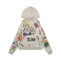 Saint Michael Simpsons Graffiti Print Hoodie - Cream