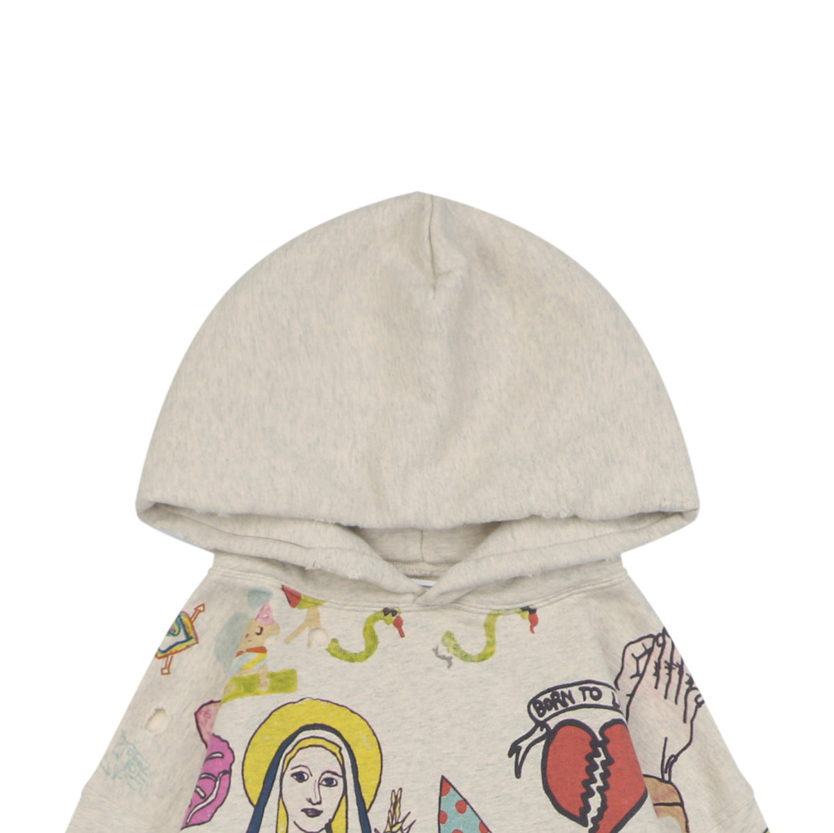 Saint Michael Simpsons Graffiti Print Hoodie - Cream