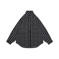 Balenciaga Distressed Plaid Long-Sleeve Shirt - Black & White