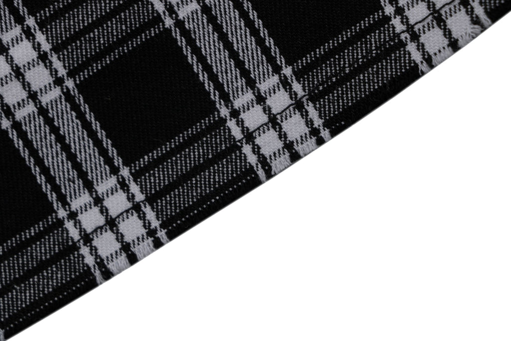 Balenciaga Distressed Plaid Long-Sleeve Shirt - Black & White