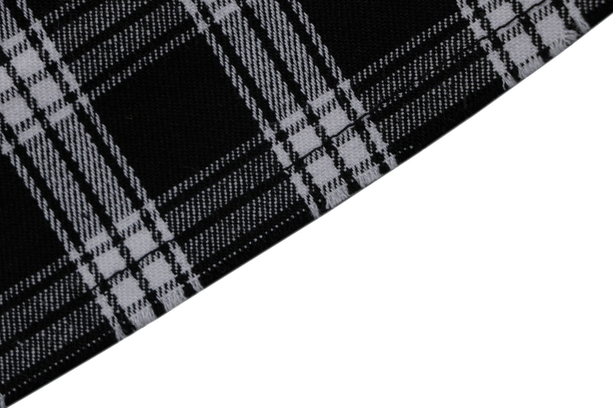 Balenciaga Distressed Plaid Long-Sleeve Shirt - Black & White