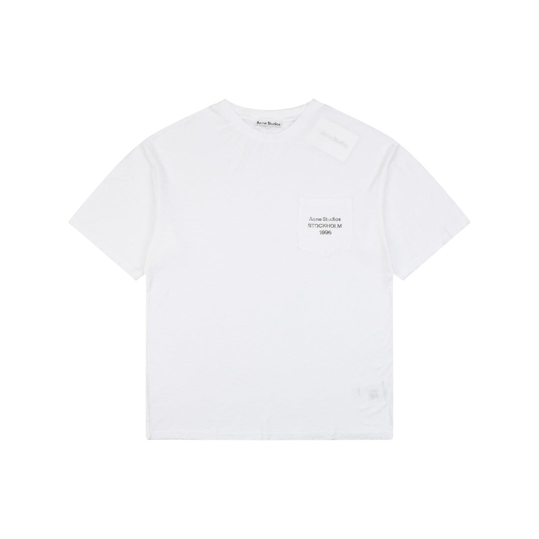 Acne Studios Stockholm 1996 Chest Logo T-Shirt - White