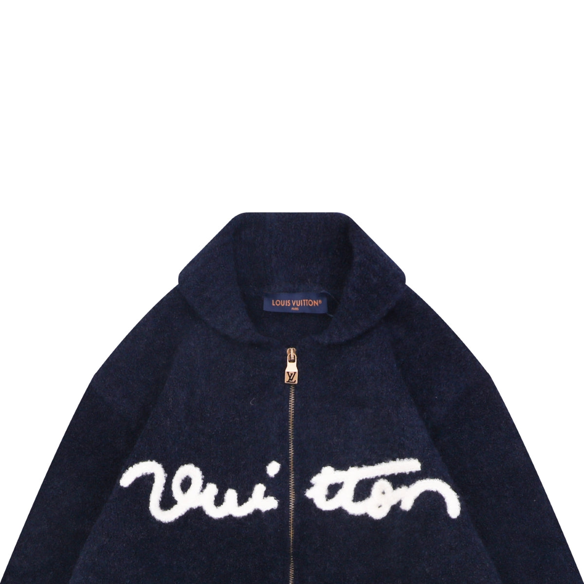Louis Vuitton Signature High-Neck Zip-Up Cardigan - Dark Navy