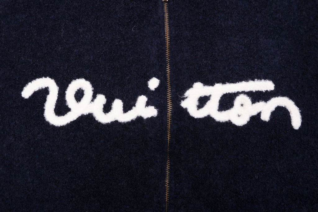 Louis Vuitton Signature High-Neck Zip-Up Cardigan - Dark Navy