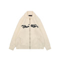 Louis Vuitton Signature High-Neck Zip-Up Cardigan - Cream