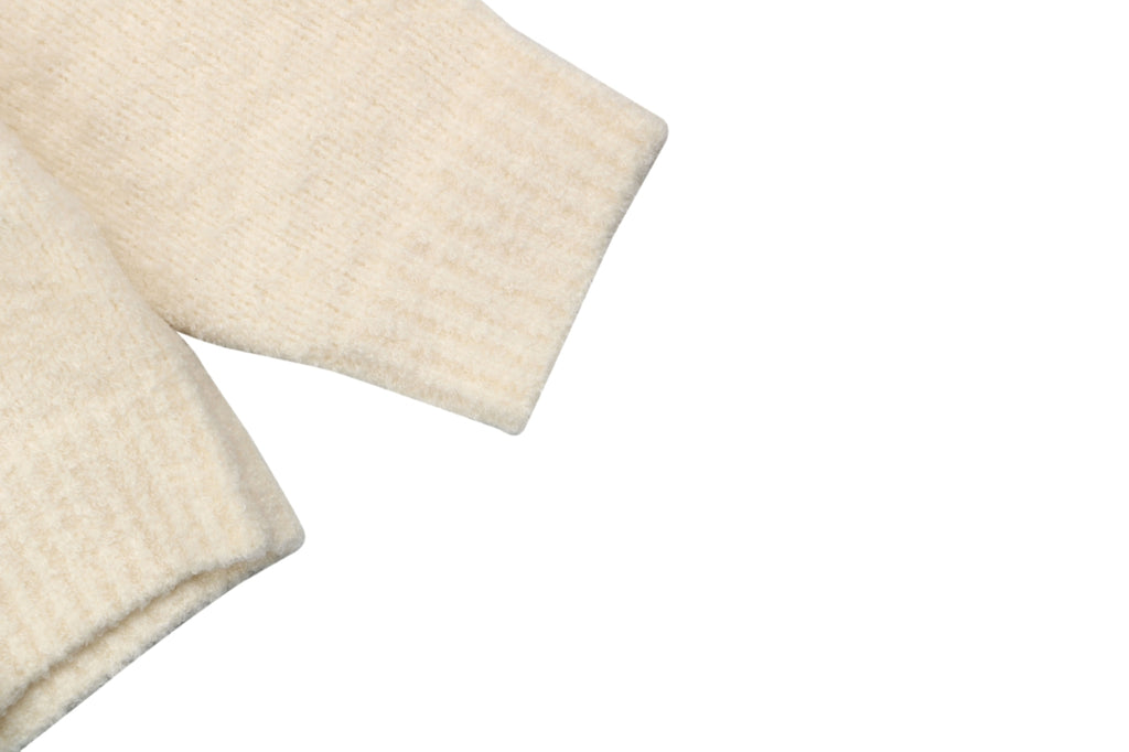 Louis Vuitton Signature High-Neck Zip-Up Cardigan - Cream