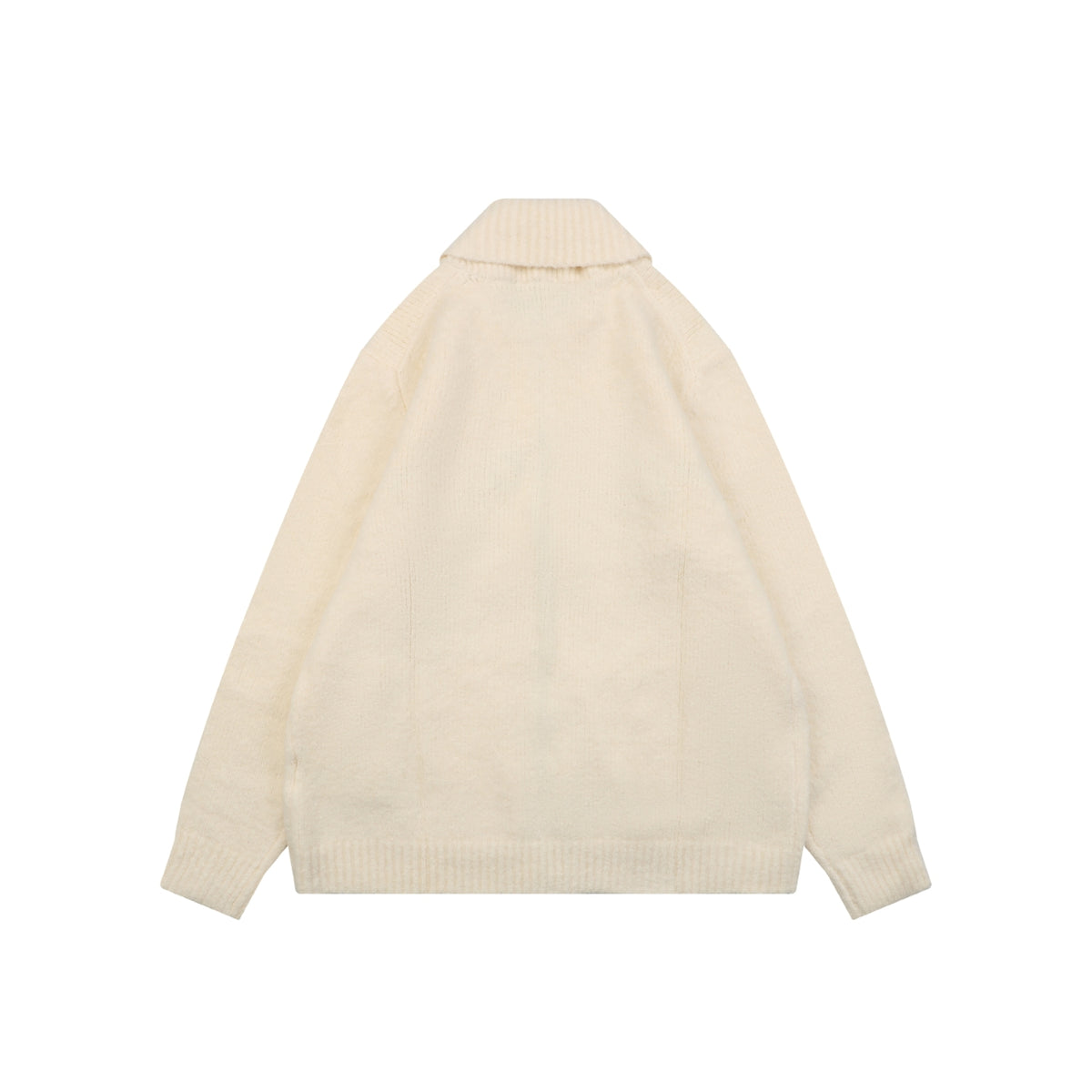 Louis Vuitton Signature High-Neck Zip-Up Cardigan - Cream