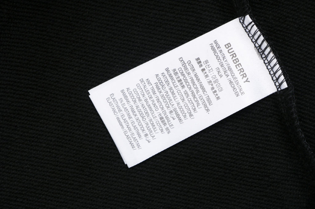 Burberry Check Equestrian Knight Crewneck Sweatshirt - Black