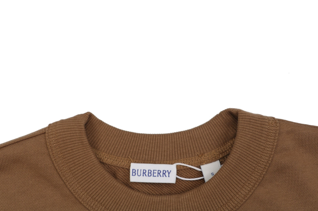 Burberry Check Equestrian Knight Embroidered Sweatshirt - Brown