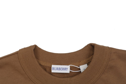 Burberry Check Equestrian Knight Embroidered Sweatshirt - Brown