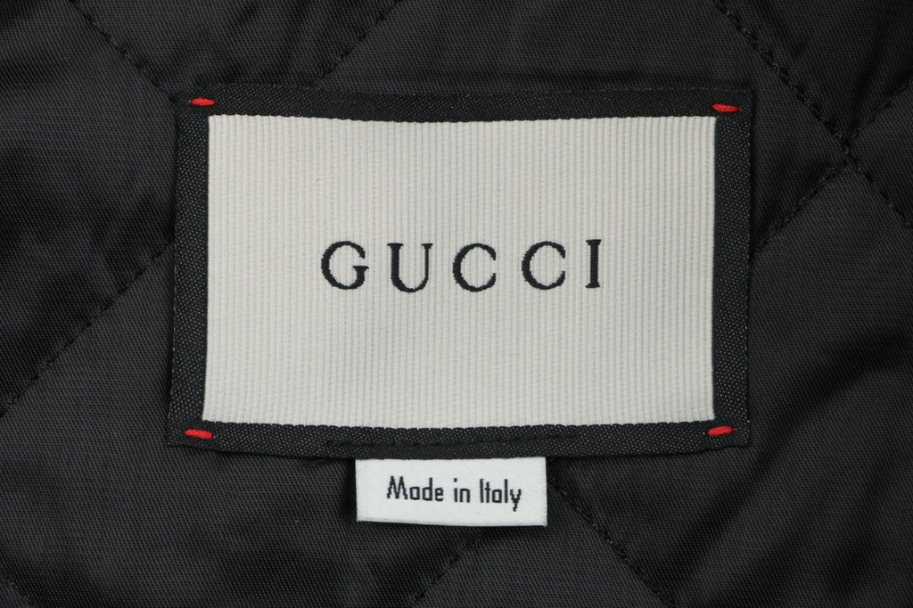 Gucci All-Over GG Sherpa-Style Zip-Up Jacket - Navy & White