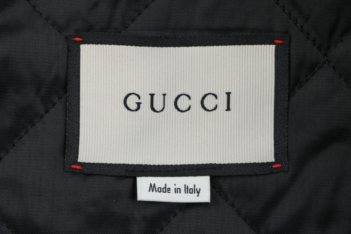 Gucci All-Over GG Sherpa-Style Zip-Up Jacket - Navy & White