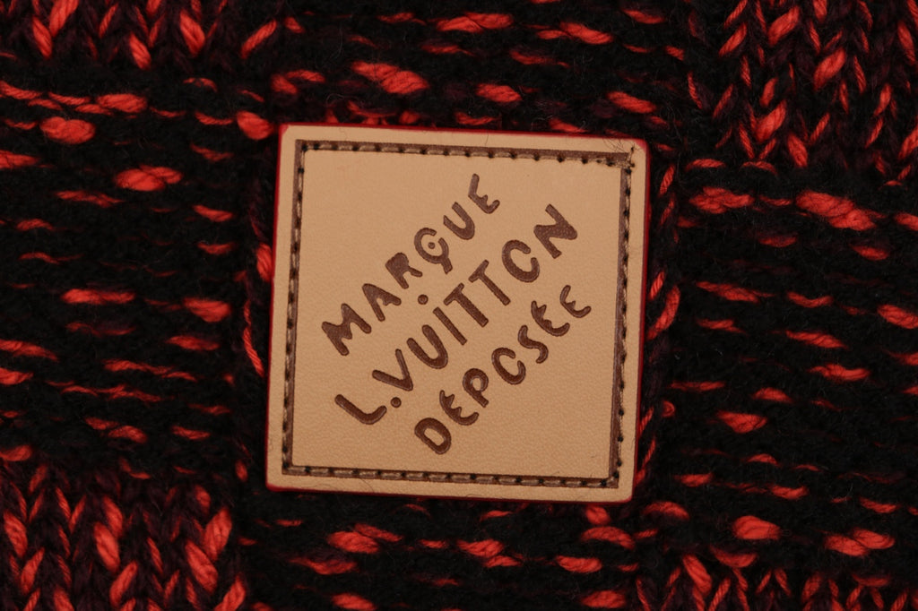 Louis Vuitton Checkerboard High-Neck Sweater - Black & Red